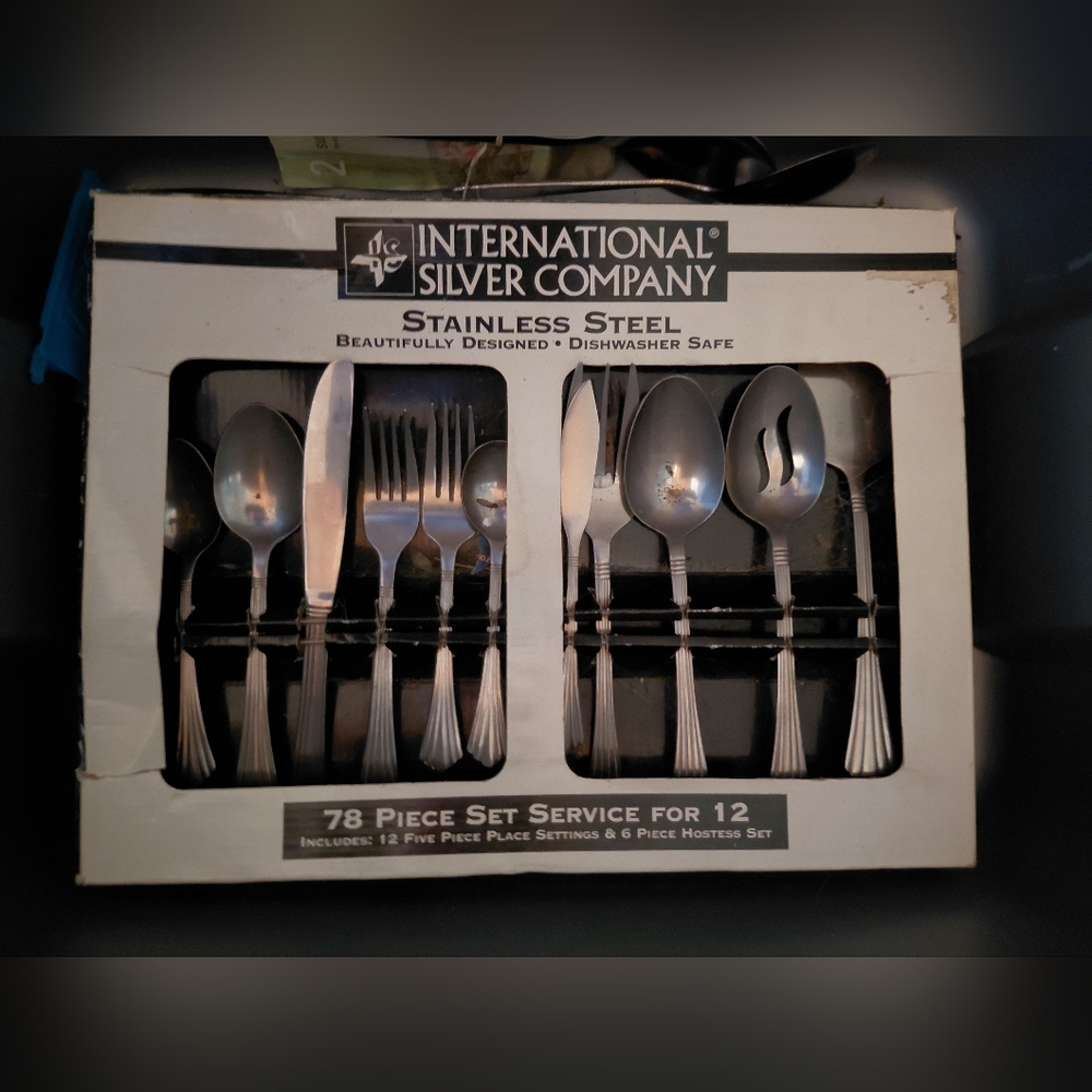 International Silver Company Stainless Steel Flatware Set - Silver